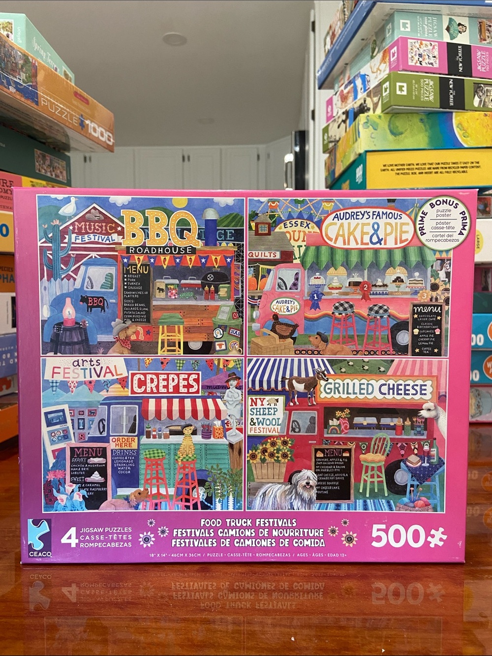 Ceaco Food Truck Festivals - 4 Puzzles - 500 Pieces